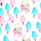 Printed Vinyl - Cotton Candy