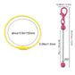 Keychain Cable Loop with Beadable Bar and Screw Lock (3pc)