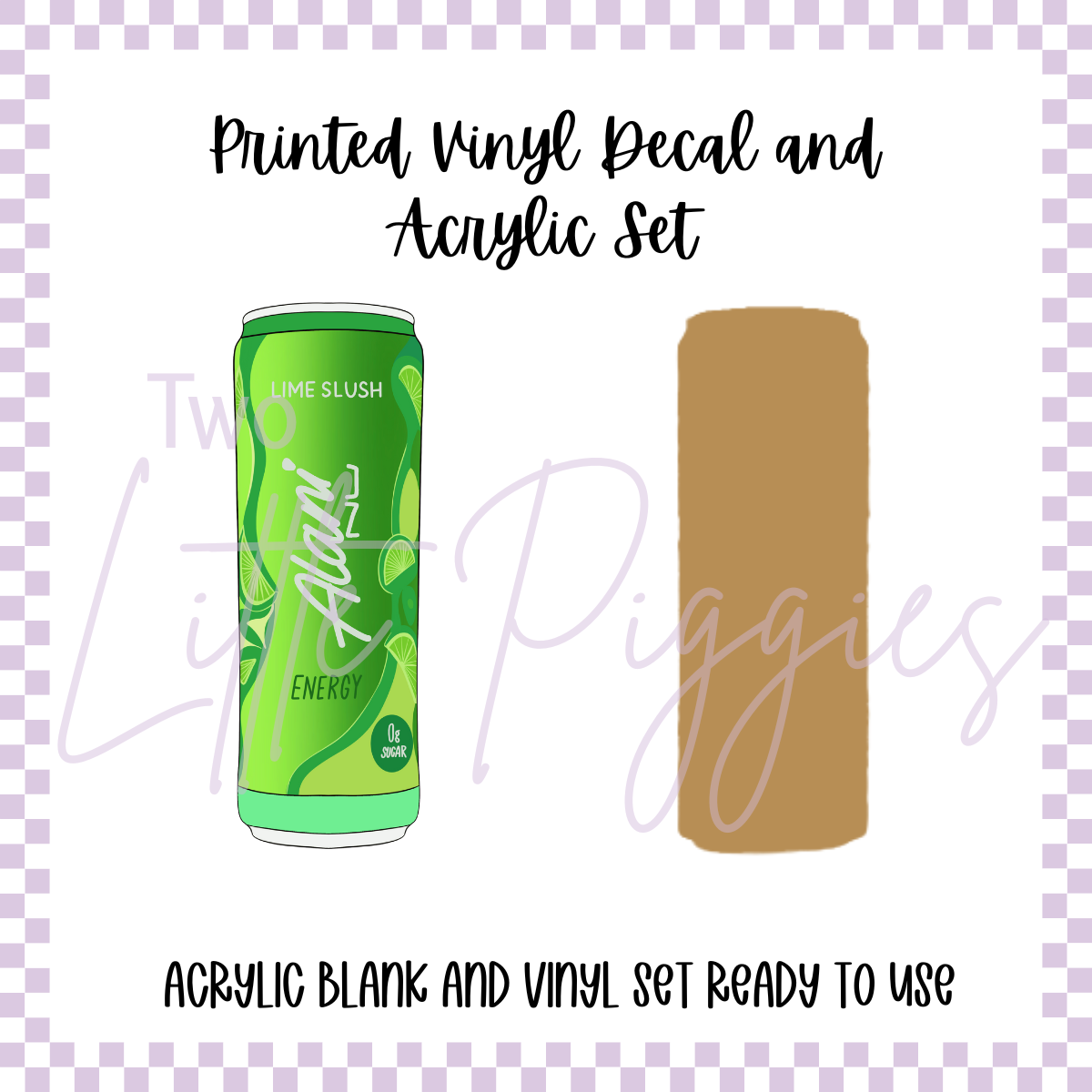 Printed Vinyl and Acrylic Set - Alani Nu - Lime Slush
