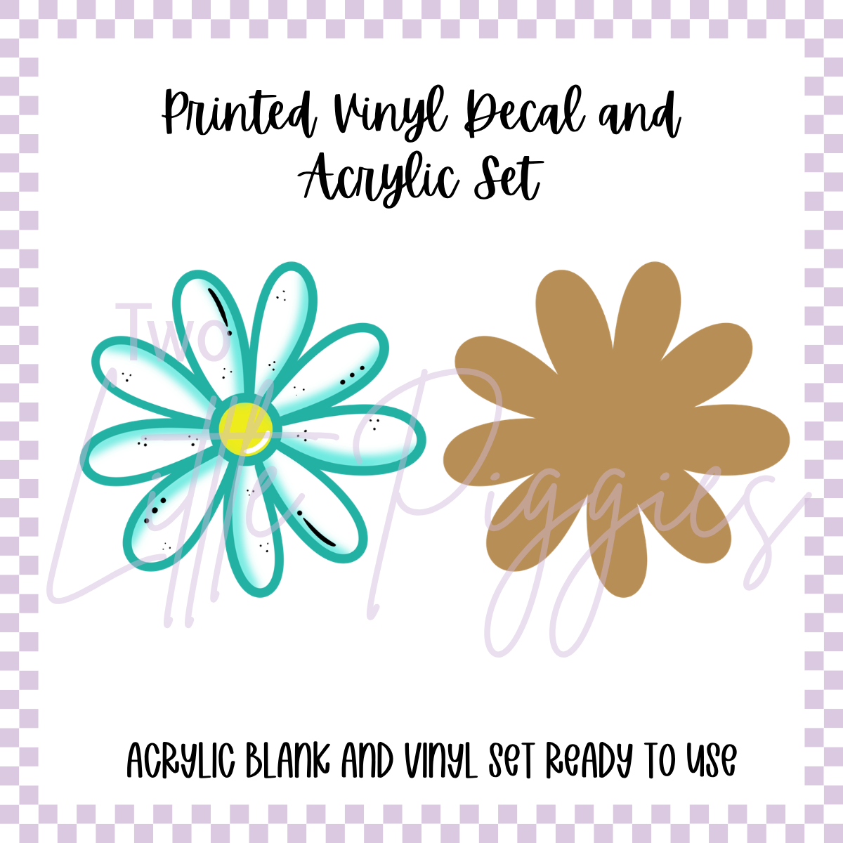 Printed Vinyl and Acrylic Set - Alani - Cotton Candy - Flower – Ollie ...