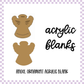 Acrylic Blank - Shaker/Snow Globe - Angel