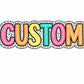 Printed Vinyl and Acrylic Set - Custom Polka Dot Word