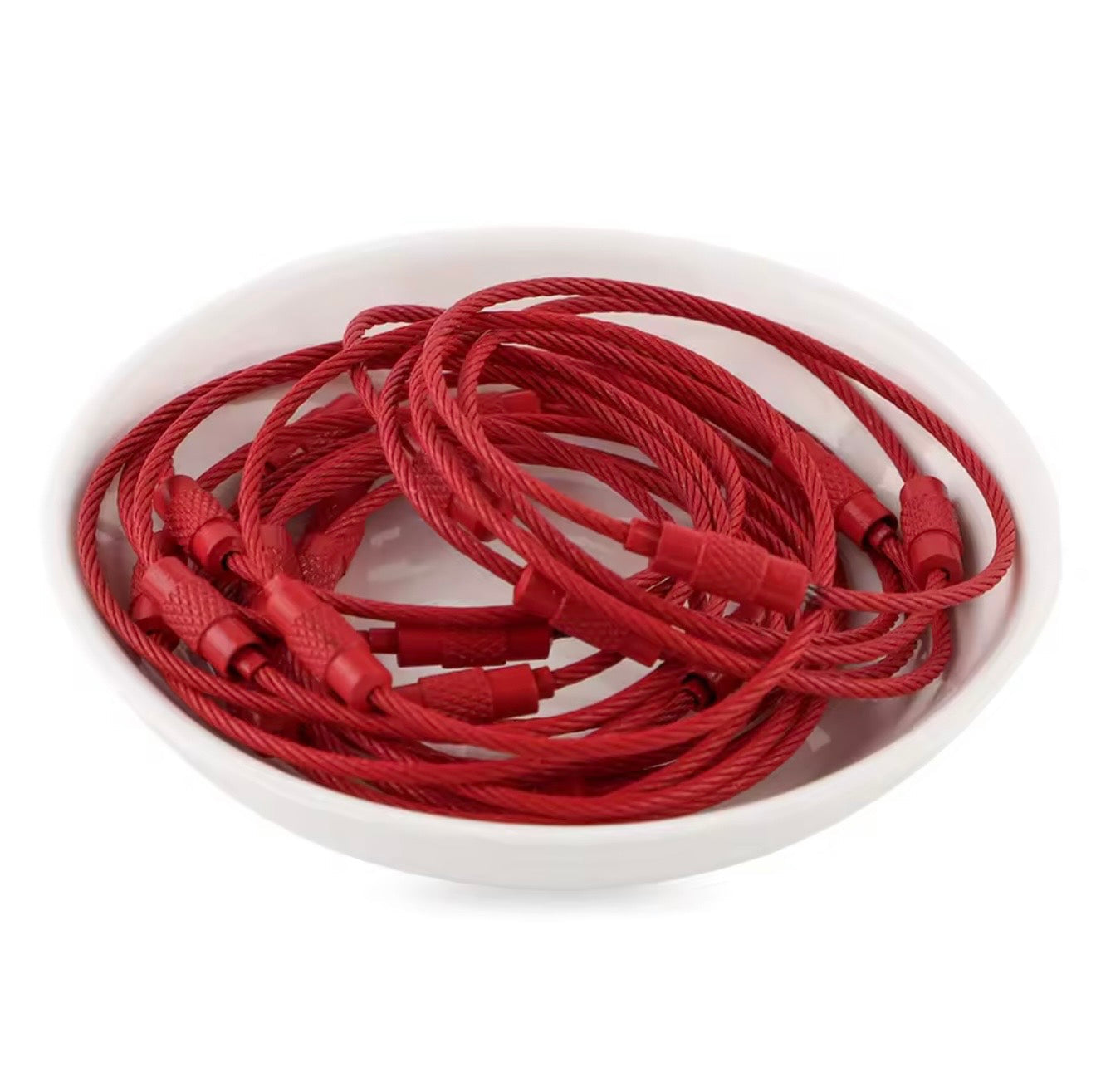 Keychain Cable Loop with with Screw Lock (3 pc)