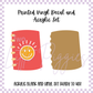 Printed Vinyl and Acrylic Set - Back to School - Retro School - Notebook