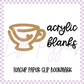 Acrylic Blank - Teacup Paper Clip Bookmark (3pc)
