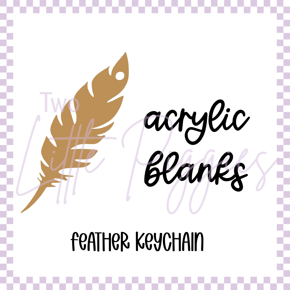 Acrylic Blank - Feather (3pc)