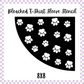 Bleached Tshirt Stencil - Paw Print