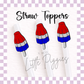 3D Printed - Straw Topper - Bomb Pop