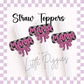3D Printed - Straw Topper - Checkered Mama
