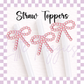 3D Printed - Straw Topper - Pearl Bow