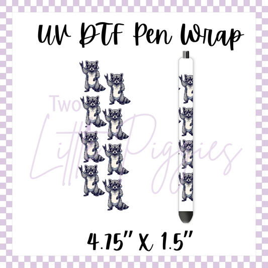 UV DTF - Pen Wrap - Cool Raccoon