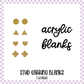 Acrylic Blank - Simple Studs Blanks (3 Sets)