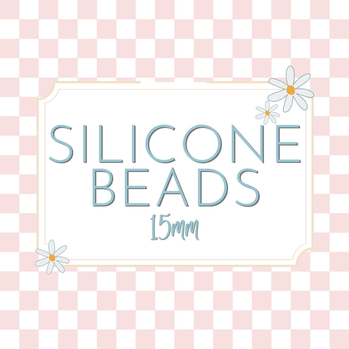 15mm Round Silicone Beads