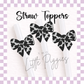 3D Printed - Straw Topper - Cow Print Bow