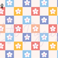 Printed Vinyl - Checkers and Flowers