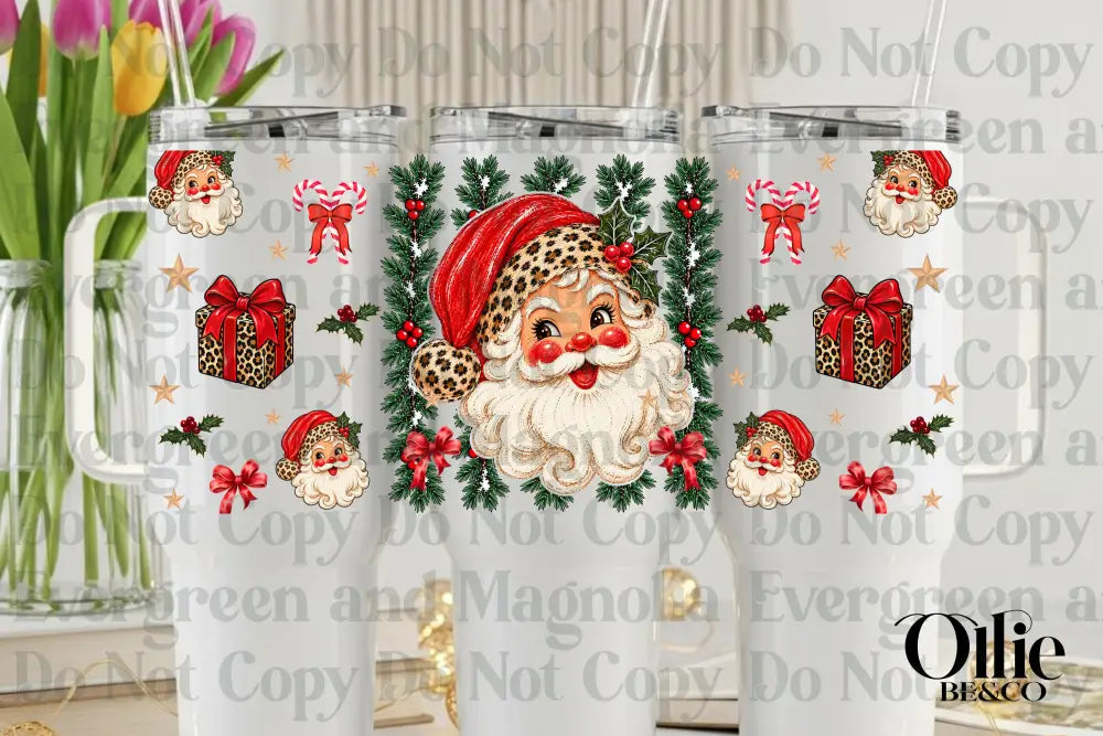 Evergreen & Leopard Santa