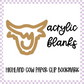 Acrylic Blank - Highland Cow Paper Clip Bookmark (3pc)