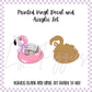 Printed Vinyl and Acrylic Set - Summer Book Float
