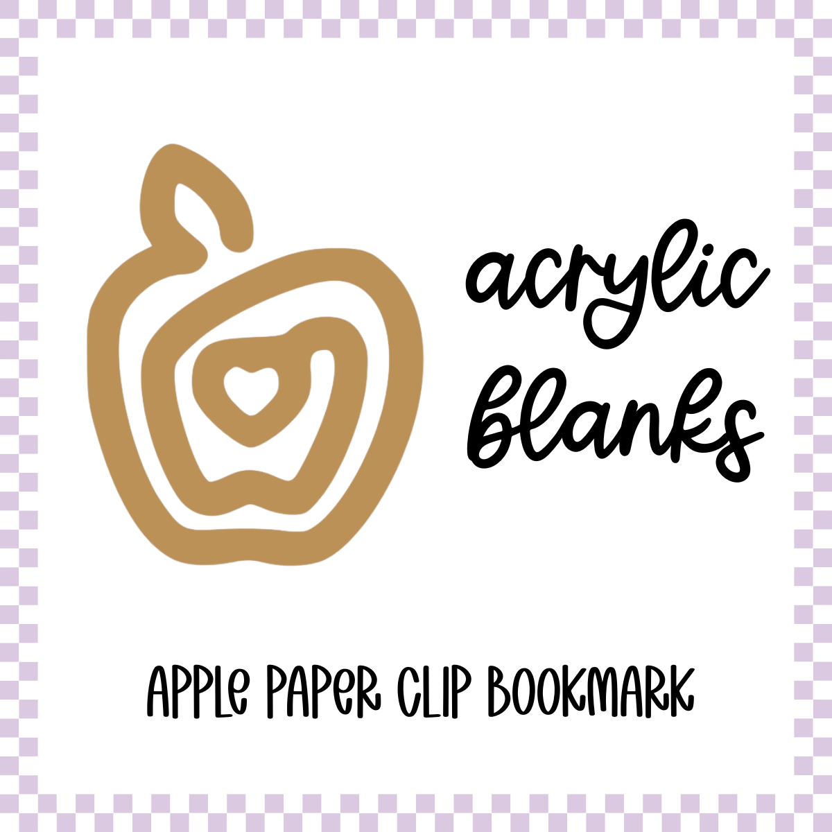 Acrylic Blank - Apple Paper Clip Bookmark (3pc) – Ollie Bee and Co