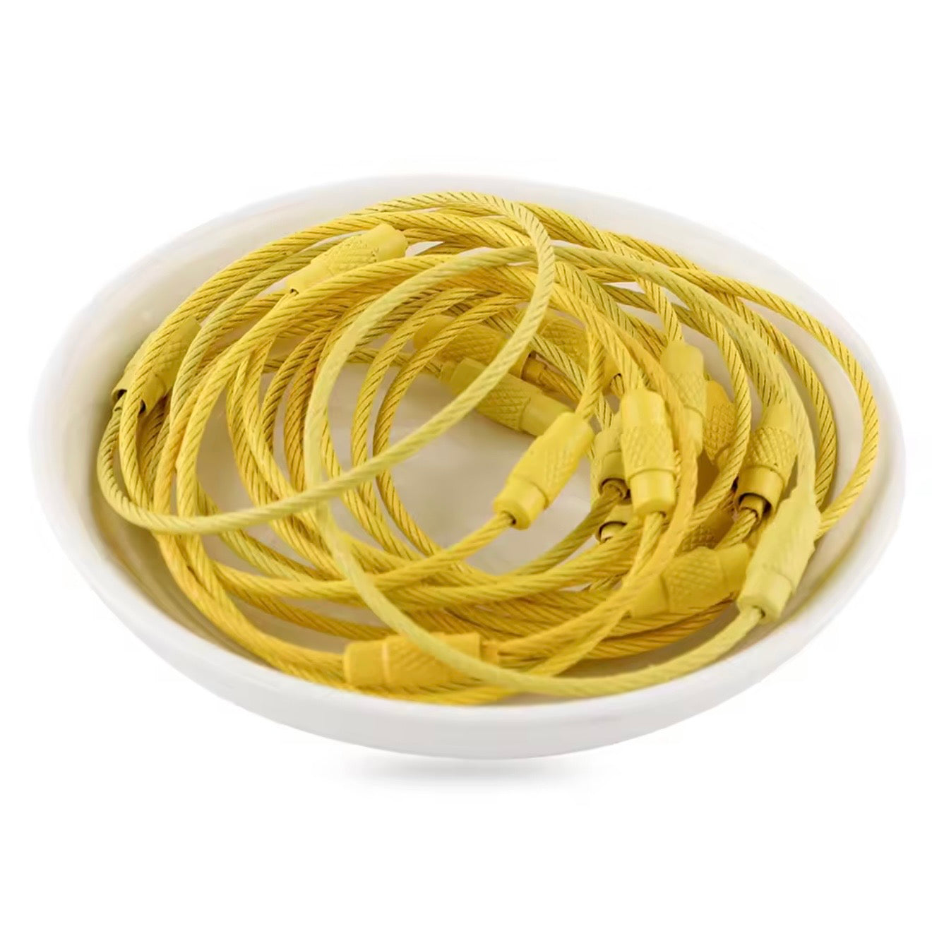 Keychain Cable Loop with with Screw Lock (3 pc)