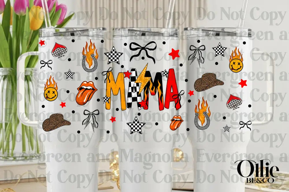 Flame & Checker Mama