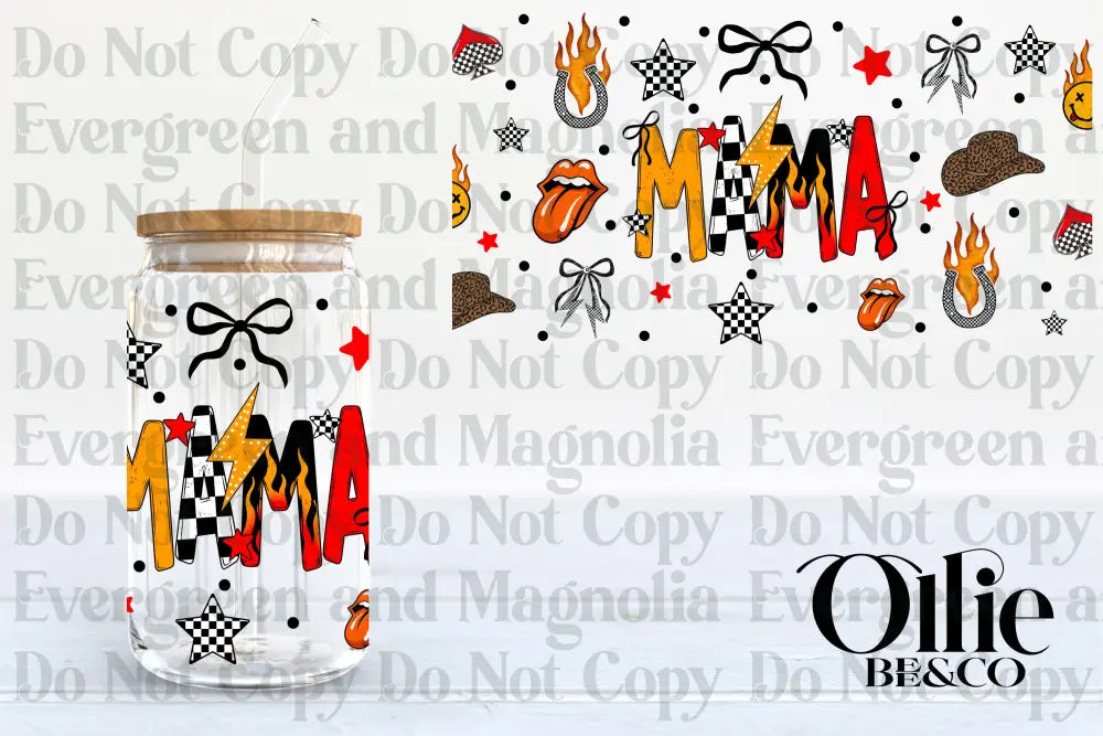 Flame & Checker Mama