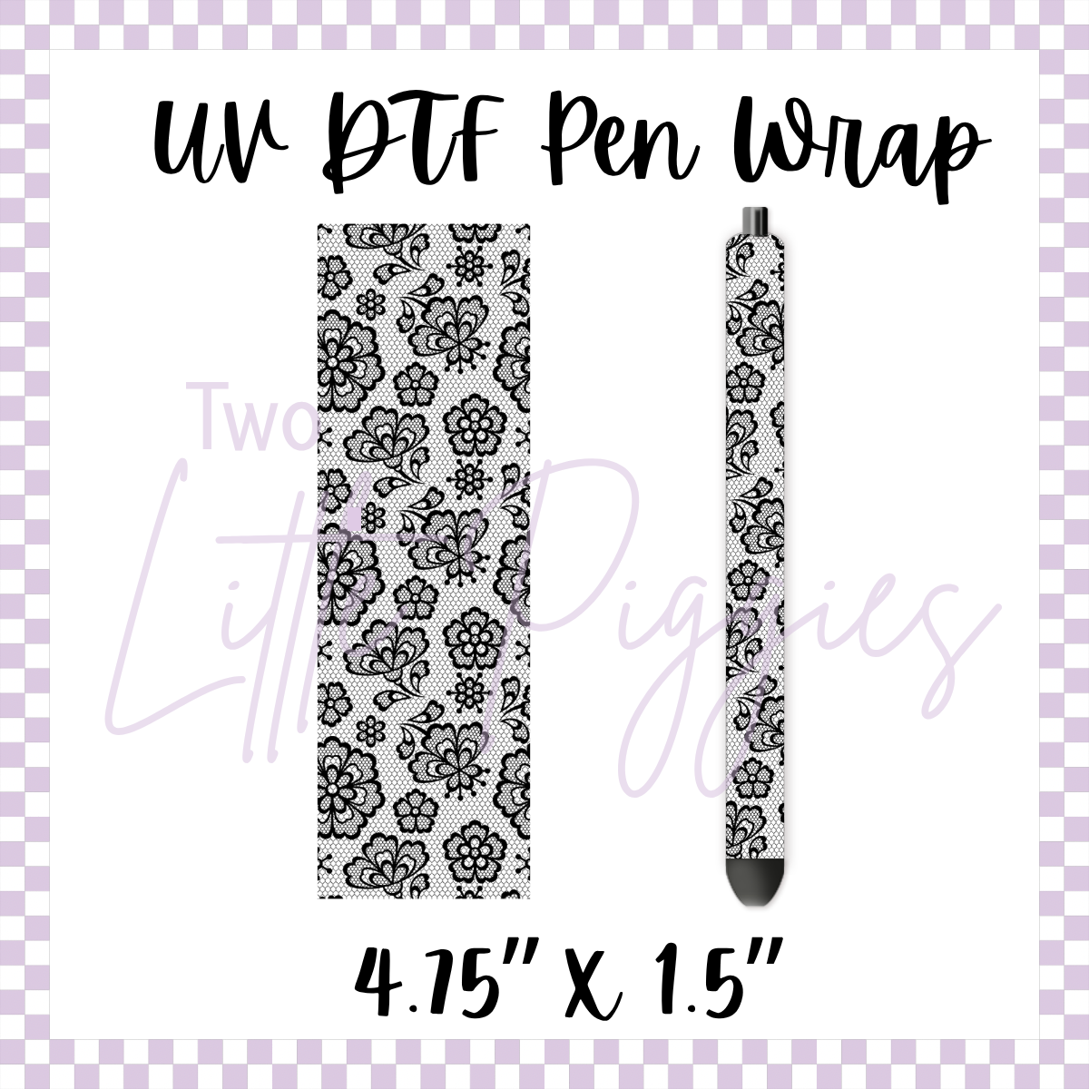 UV DTF - Pen Wrap - Floral Lace