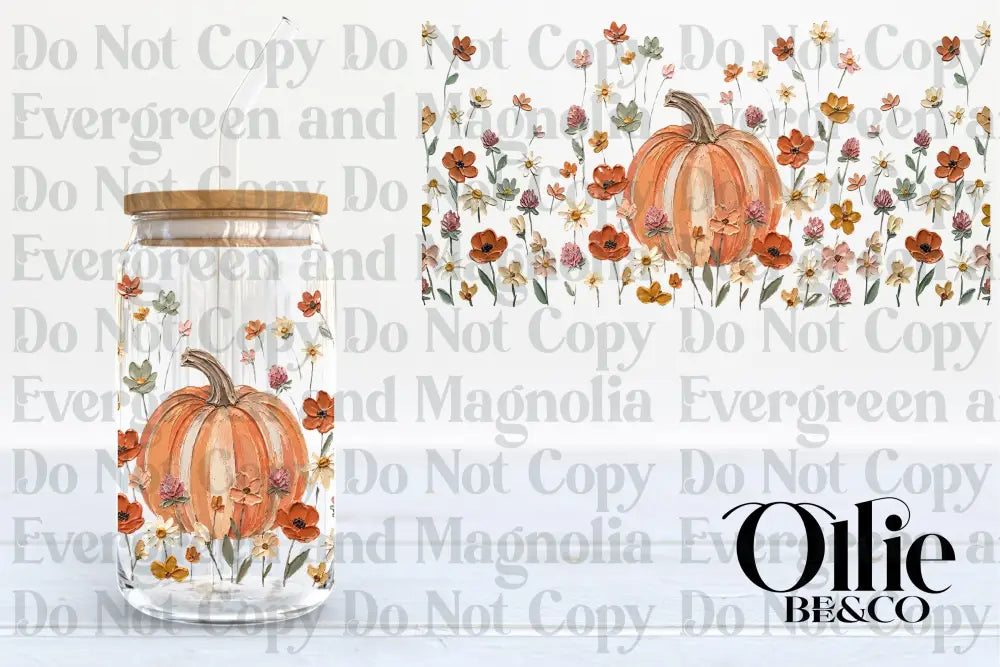 Floral Pumpkin Painting