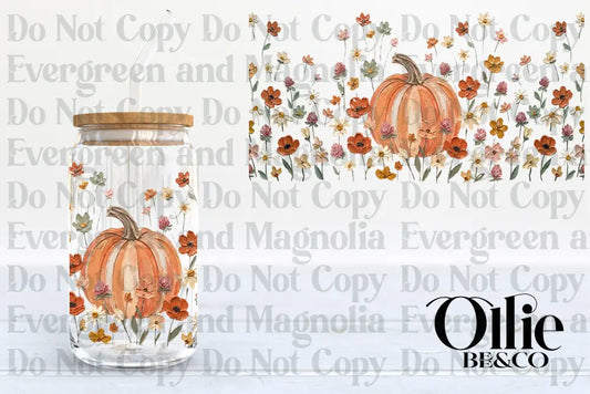 Floral Pumpkin Painting