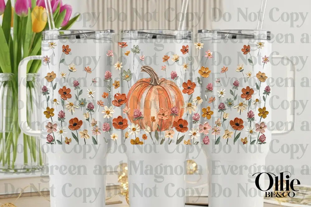 Floral Pumpkin Painting