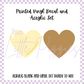 Printed Vinyl and Acrylic Set - Pastel Gummy Hearts