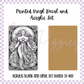 Printed Vinyl and Acrylic Set - Zodiac Card Virgo