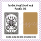 Printed Vinyl and Acrylic Set - Zodiac Card Scorpio