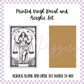 Printed Vinyl and Acrylic Set - Zodiac Card Libra