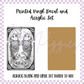 Printed Vinyl and Acrylic Set - Zodiac Card Pisces
