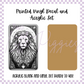 Printed Vinyl and Acrylic Set - Zodiac Card Leo