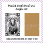 Printed Vinyl and Acrylic Set - Zodiac Card Aries