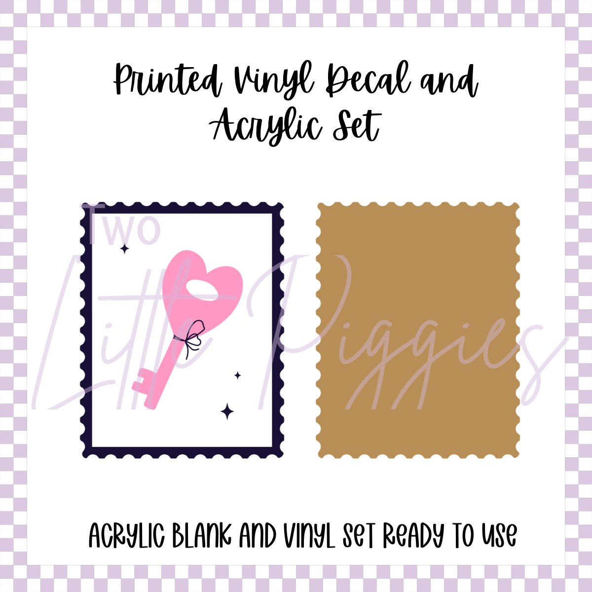 Printed Vinyl and Acrylic Set - Boho Valentine - Key