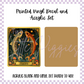 Printed Vinyl and Acrylic Set - Skeleton Tarot Pisces