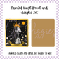 Printed Vinyl and Acrylic Set - Skeleton Tarot Virgo