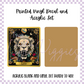 Printed Vinyl and Acrylic Set - Skeleton Tarot Leo