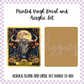 Printed Vinyl and Acrylic Set - Skeleton Tarot Taurus