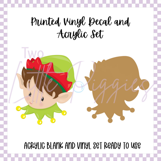 Printed Vinyl and Acrylic Set - Boy Elf Brunette