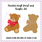 Printed Vinyl and Acrylic Set - Christmas Teddy Bear