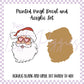 Printed Vinyl and Acrylic Set - Retro Santa Hearts