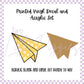 Printed Vinyl and Acrylic Set - Retro Paper Airplane