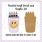 Printed Vinyl and Acrylic Set - Retro Crayon Cup