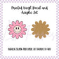 Printed Vinyl and Acrylic Set - Retro Flower