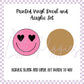 Printed Vinyl and Acrylic Set - Heart Eyes Smiley