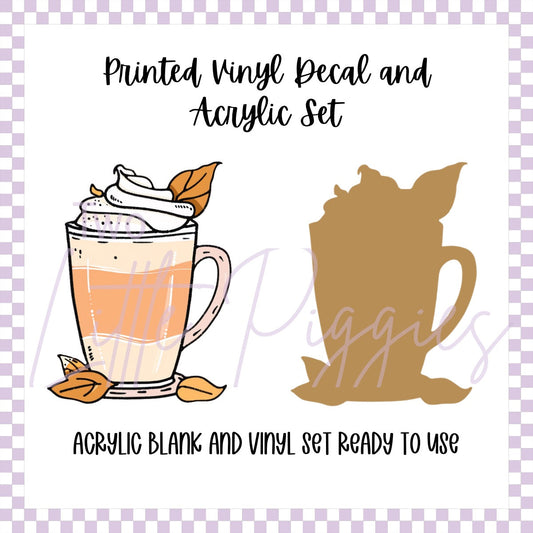 Printed Vinyl and Acrylic Set - Pumpkin Spice